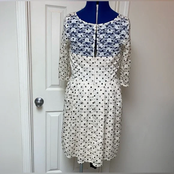 Betsy Johnson Lace Polka Dot Sweetheart Dress size 10 - Picture 2 of 5